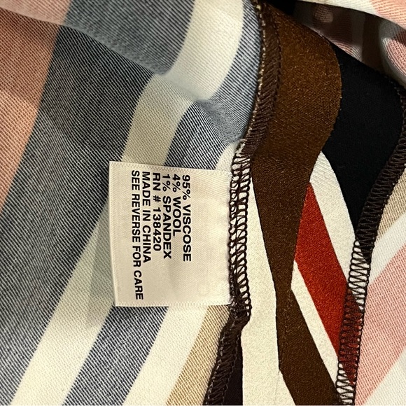 Etcetera Bias striped Asymmetric Hem skirt NWT - Picture 6 of 10